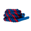 15ft Twisted Nylon Battle Rope with Solid Color Handles – Blue/Red
