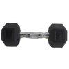 10 Lb Rubber-Coated Hex Dumbbell – Black/Chrome