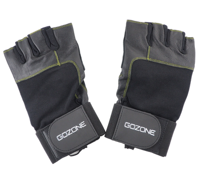 Pro Fitness Gloves – Wrist Wrap Style – L/XL – Black/Lime