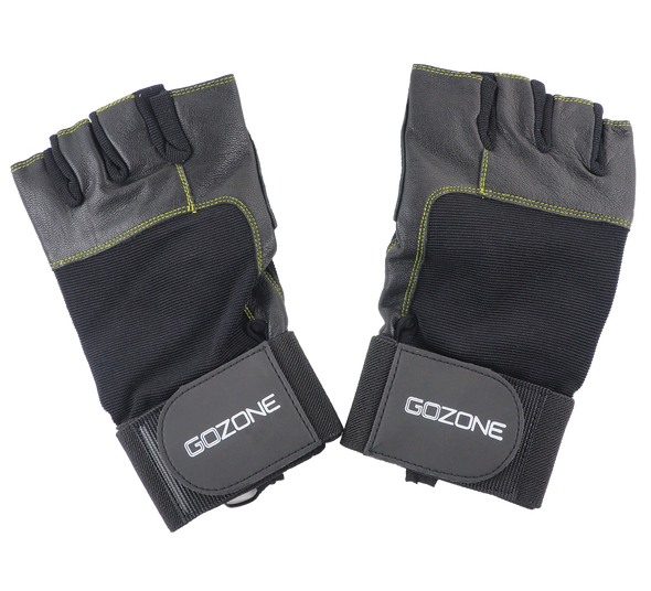Pro Fitness Gloves – Wrist Wrap Style – L/XL – Black/Lime