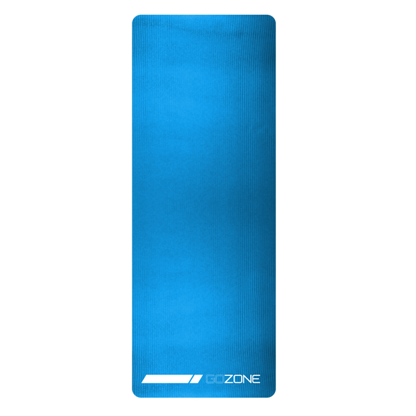 Fitness Mat with Carry Strap - Blue