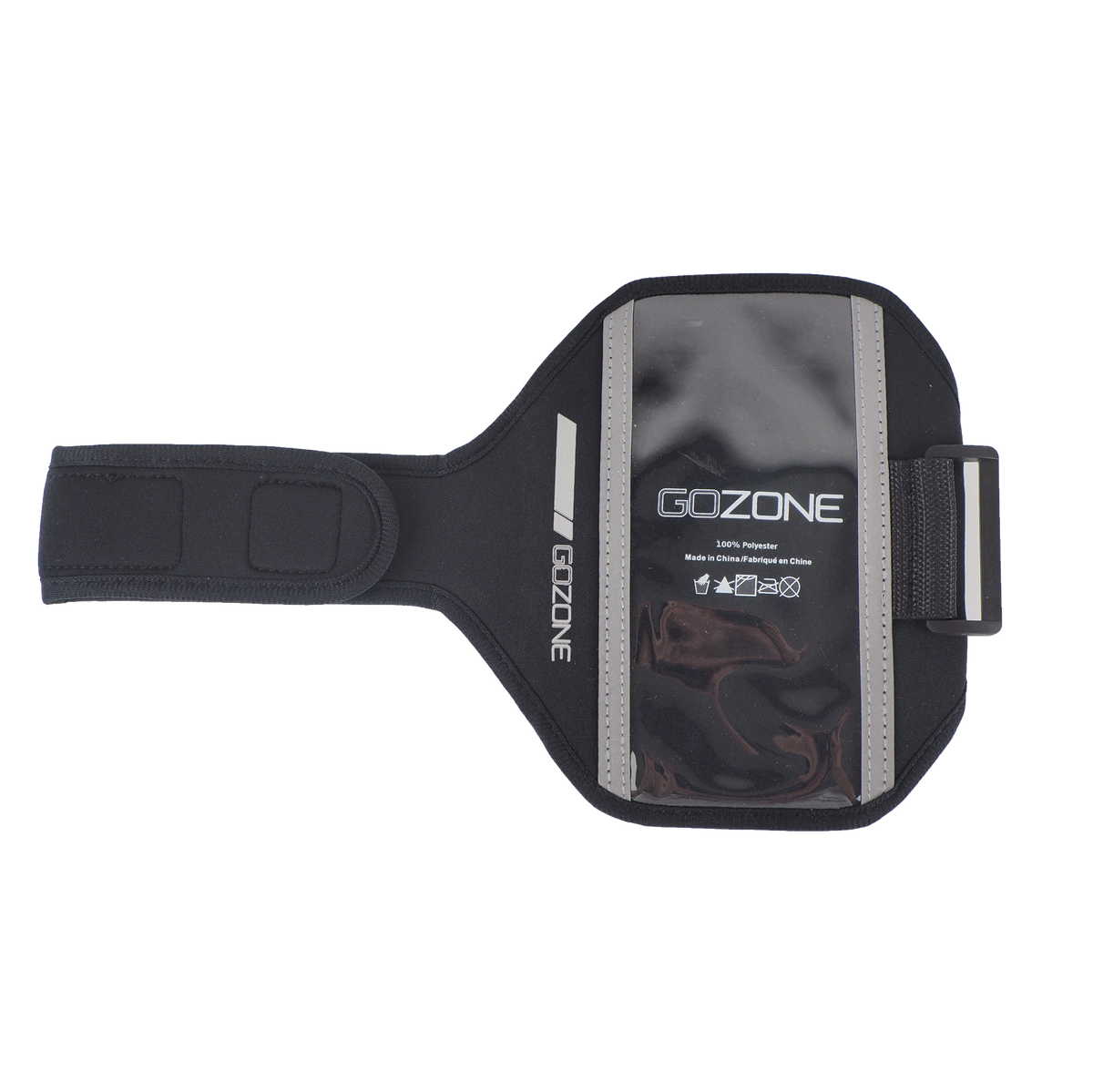 Large Runner’s Armband – Black/Grey – GoZoneUSA