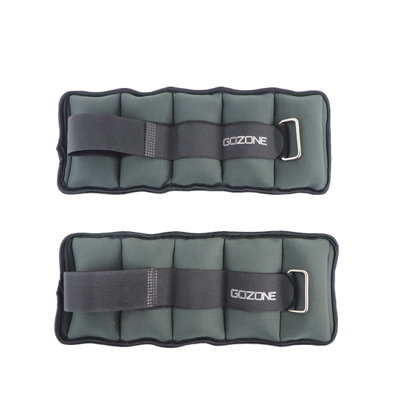 4 Lb Ankle Wrist Weights Grey Black GoZoneUSA