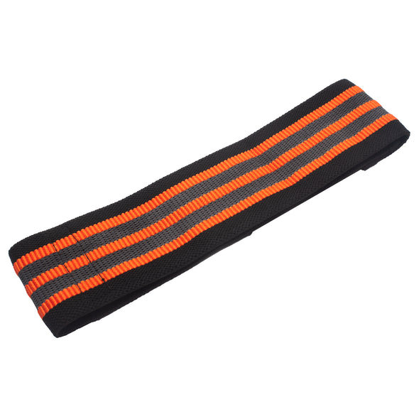 Solid Fabric Resistance Band – Black/Orange