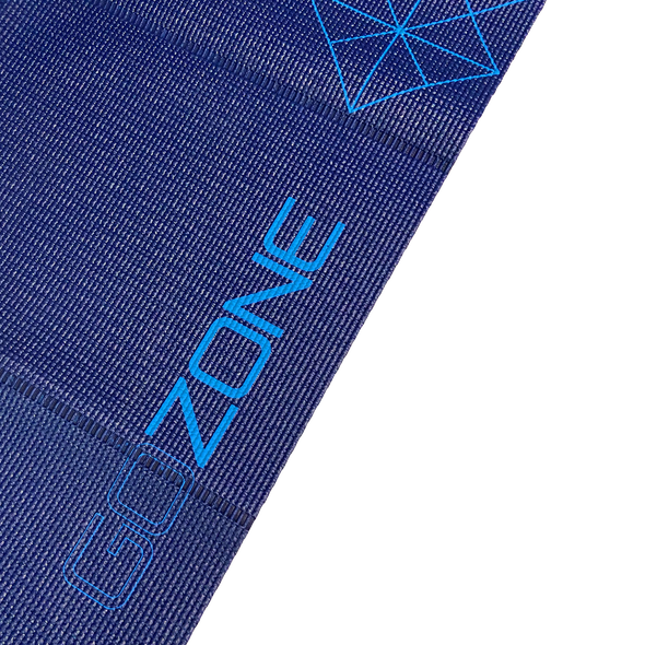 3mm PVC Geo Printed Foldable Yoga Mat - 24" x 68" - Blue Combo