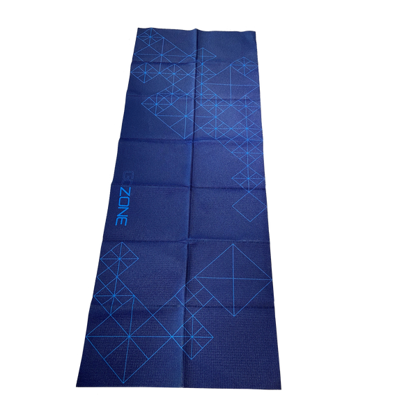 3mm PVC Geo Printed Foldable Yoga Mat - 24" x 68" - Blue Combo
