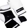 14oz Pro-Style Boxing Gloves – White/Black