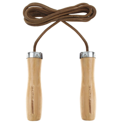 Leather Jump Rope – Natural/Wood