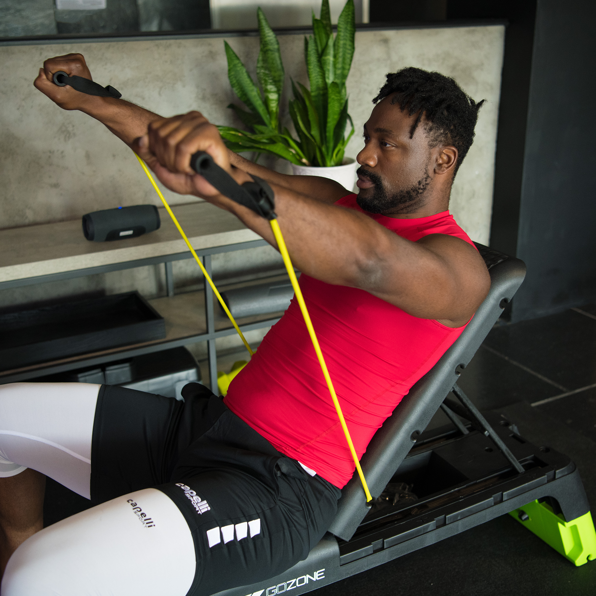 Weight bench with bands hot sale