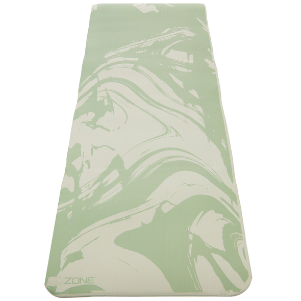 10mm Marbled Printed Exercise Mat - Green Combo